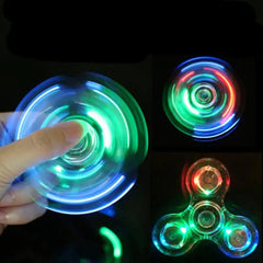 Crystal Fidget Spinner w Glowing Lights