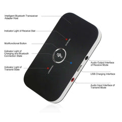 2-in-1 B6 Bluetooth 5.0 Transmitter-Receiver Audio 3.5mm Auxiliary Adapter Jack