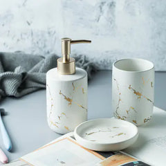 Nordic Luxury Marble Ceramic Bathroom Set