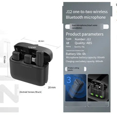 Wireless Lavalier Microphone J11/J13 w Charging Case