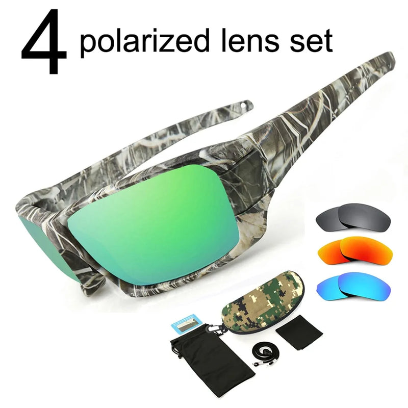 Fishing Sunglasses w Polarized Lens & Camouflage Frame