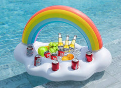 Inflatable Rainbow Cloud Pool Cup Holder