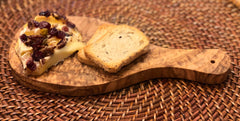 Mediterranean Olive Wood Cutting Board w Handle