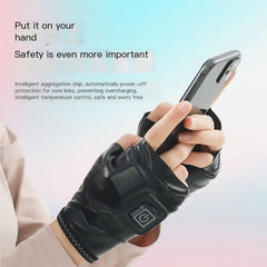 USB Rechargeable Heated Half-Finger Gloves