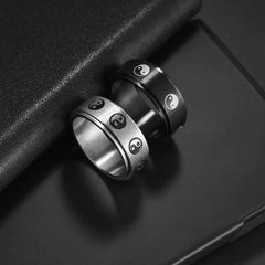 Stainless Steel Unisex Turning Decompression Gossip Ring