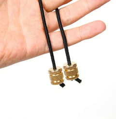 Titanium Fidget Spinner with Two Beads and Rope