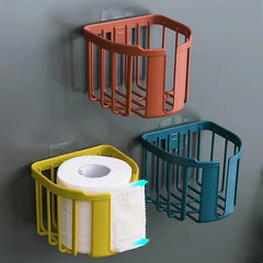 Multipurpose Bathroom Tissue Holder & Storage Basket