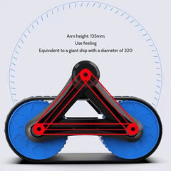 Abdominal Muscle Fitness Double-Wheel Exerciser