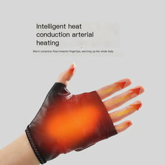 USB Rechargeable Heated Half-Finger Gloves
