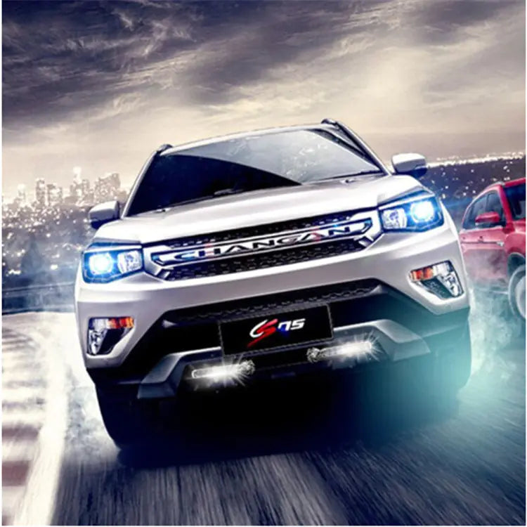 LED Car Grille Lights w Colorful Wind Energy Design