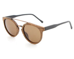 Vintage Wood Grain Polarized Unisex Sunglasses