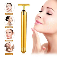 24K Gold T Beauty Bar & Facial Roller Massager