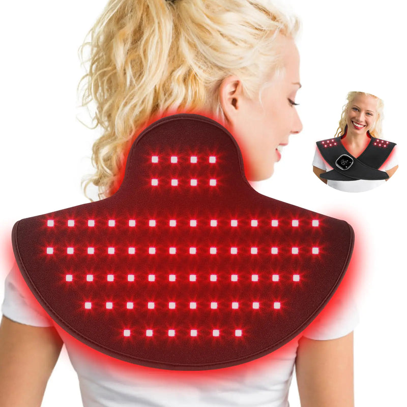 Cordless Red Light Therapy Pad for Neck & Shoulder Pain Relief