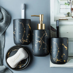 Nordic Luxury Marble Ceramic Bathroom Set