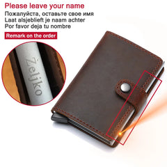 RFID-Blocking Leather Wallet