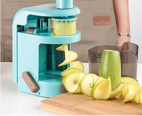 Vertical Hand-Operated Spiral Vegetable Grater & Cutter
