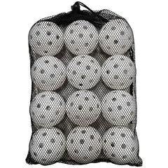 12 Assorted Colors Plastic Pickleball Balls w Net Bag