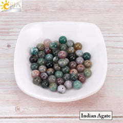 Natural Crystal Beads - Pink Quartz & Garnet Agate