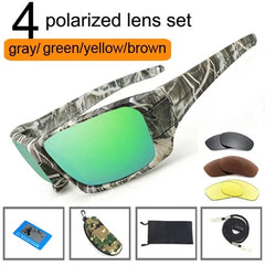 Fishing Sunglasses w Polarized Lens & Camouflage Frame