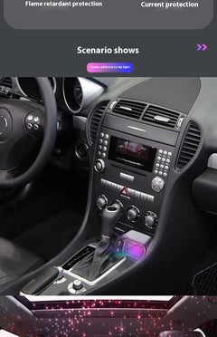 4-in-1 Car Mobile Phone Fast Charger w 2 Telescopic Strip Lines