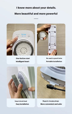 Electric Wall-Mounted Shower Body Brush