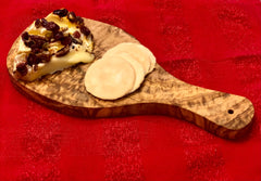 Mediterranean Olive Wood Cutting Board w Handle