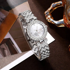 Women's Luxury Rhinestone Quartz Watch Set