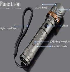 High-Intensity Rechargeable & Adjustable Flashlight