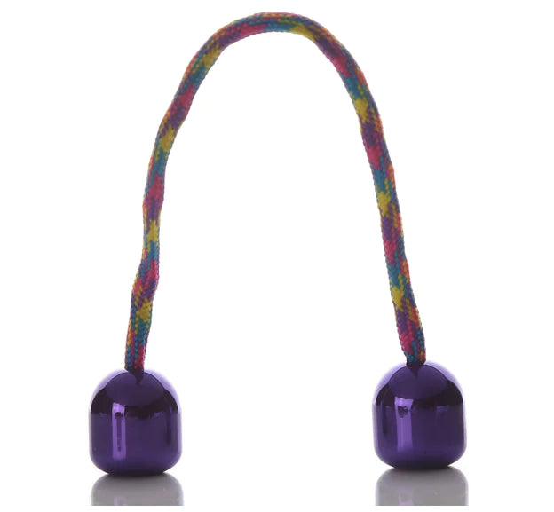 Titanium Fidget Spinner with Two Beads and Rope