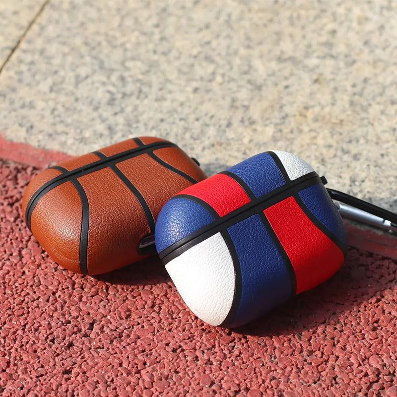 Leather Basketball-Theme Case for Air Pods