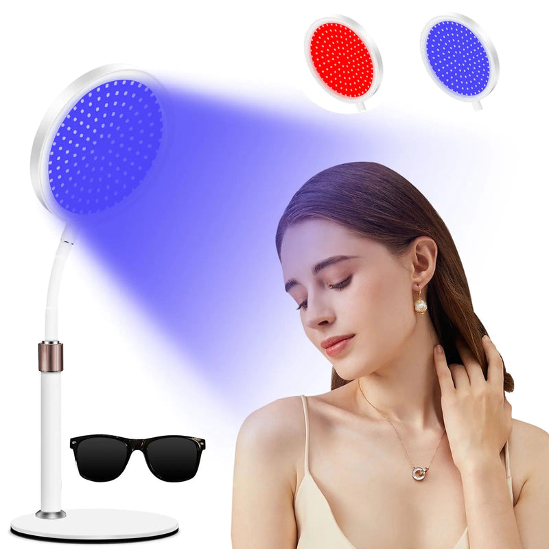 Red & Blue Light Therapy Lamp for Face & Body